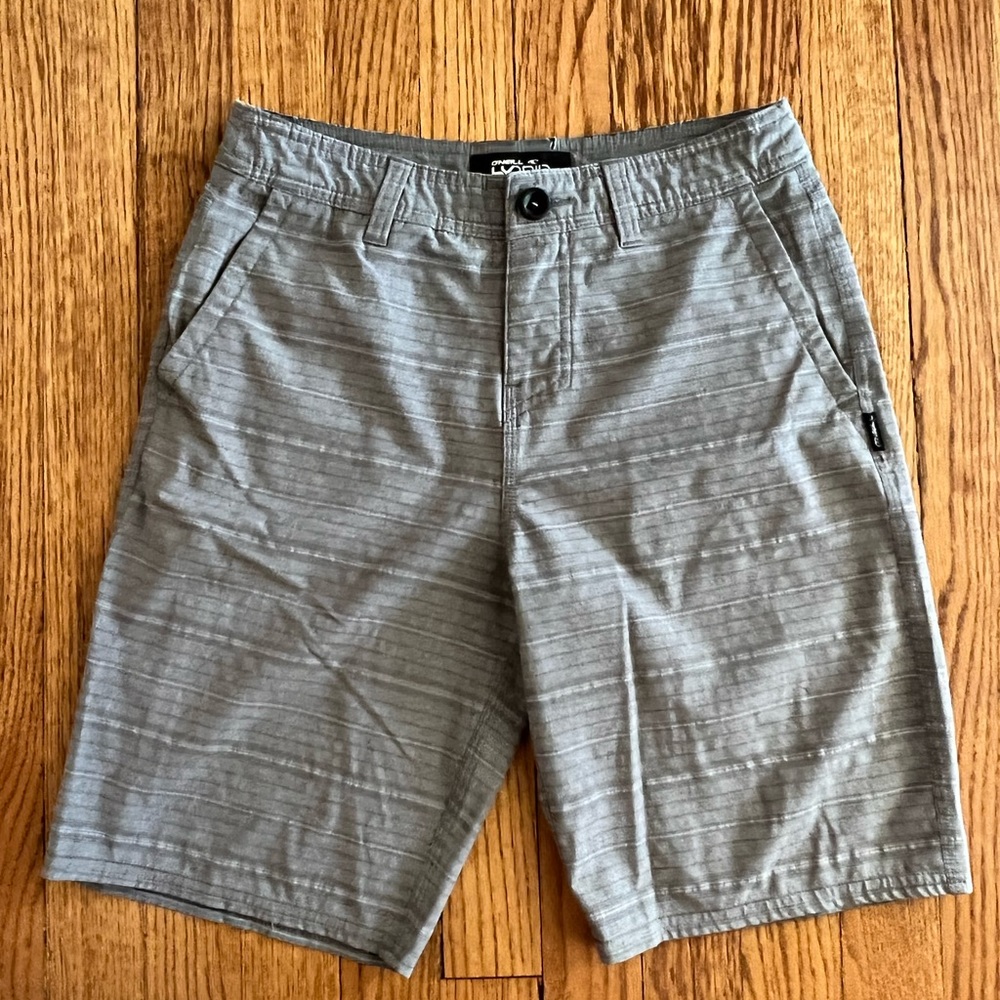 O’Neill Hybrid Boys striped gray shorts Size 27